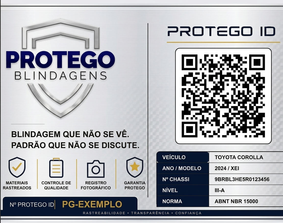 QR Code exclusivo do veículo